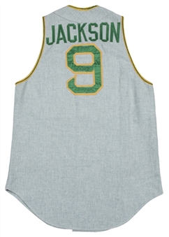 1969-1970 Reggie Jackson Game Used & Signed Oakland As Jersey Vest Photo Matched to 3 Topps Baseball Cards and a Home Run Game - HR Jersey! (Jackson LOA & Sports Investors Authentication)   